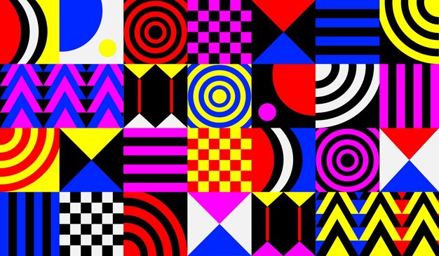 Diseño de vector de fondo de patrón de mosaico plano