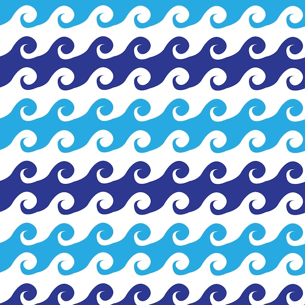 Diseño de vector de fondo de patrón de onda de mar