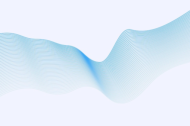 Diseño de vector de fondo plano de página de inicio colorido de línea de onda abstracta de vector