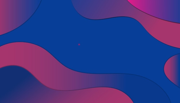 Diseño de vector de fondo plano de página de inicio colorido de línea de onda abstracta de vector