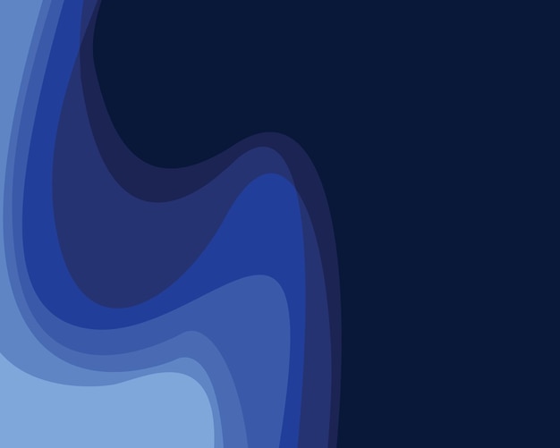 Diseño de vector de fondo plano de página de inicio colorido de línea de onda abstracta de vector