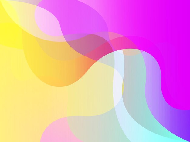 Diseño de vector de fondo plano de página de inicio colorido de línea de onda abstracta de vector