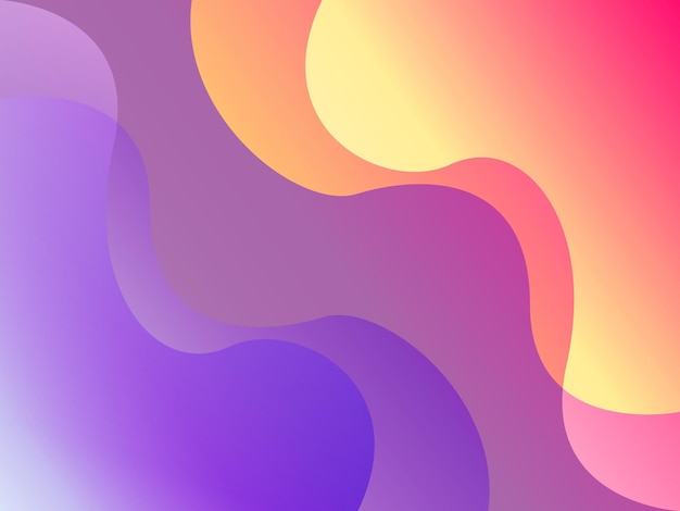 Diseño de vector de fondo plano de página de inicio colorido de línea de onda abstracta de vector