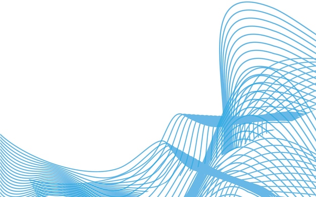 Diseño de vector de fondo plano de página de inicio colorido de línea de onda abstracta de vector