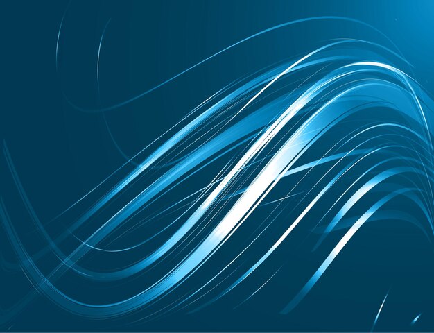 Diseño de vector de fondo plano de página de inicio colorido de línea de onda abstracta de vector