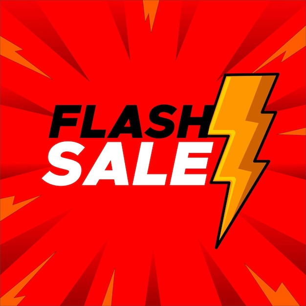 Diseño de vector de fondo de venta flash