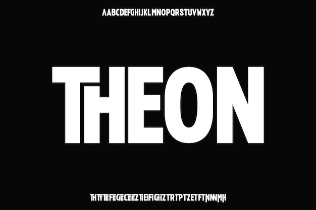 Diseño de vector de fuente de visualización sans serif moderno adecuado para póster de título de logotipo y muchos más