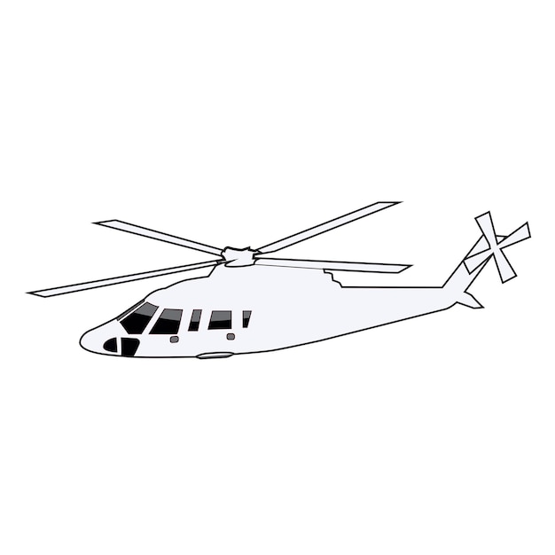 Diseño de vector de helicóptero privado de lujo