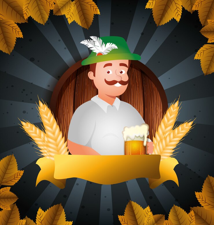 Vector diseño de vector de hombre oktoberfest de alemania