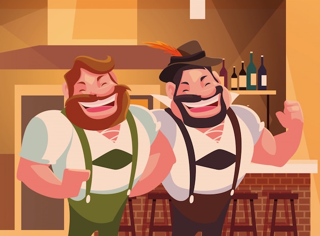 Vector diseño de vector de hombres oktoberfest de alemania