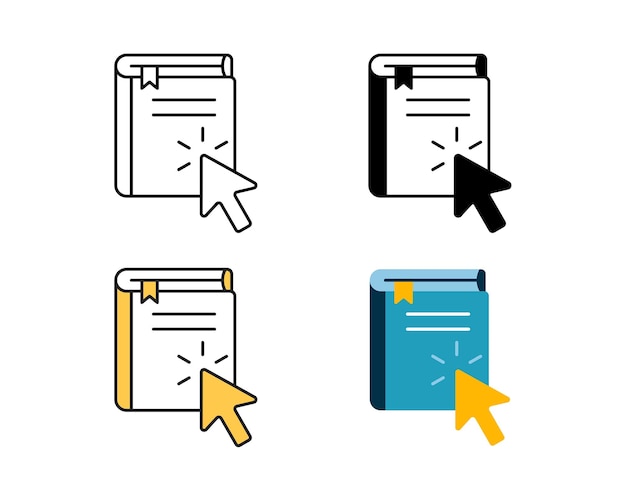 Diseño de vector de icono de biblioteca en línea en 4 líneas de estilo glifo duotono y plano