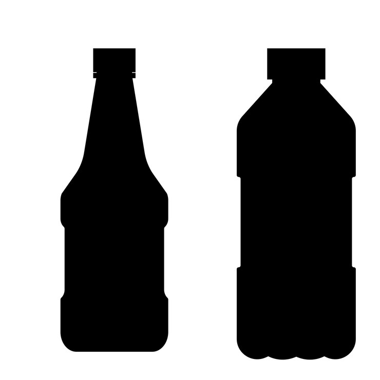Vector diseño de vector de icono de botella de plástico