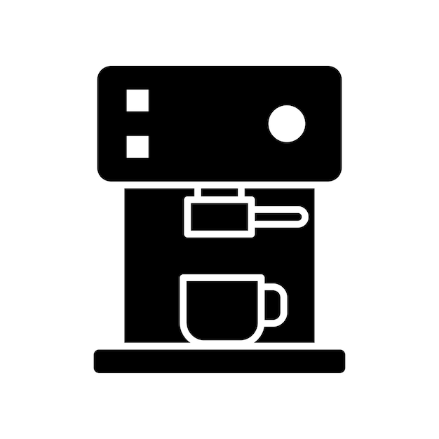 Diseño De Vector De Icono De Cafetera