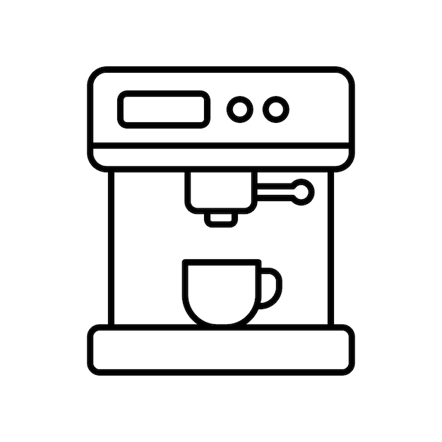 Diseño De Vector De Icono De Cafetera