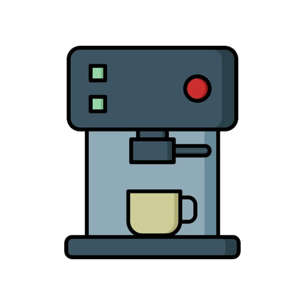 Diseño De Vector De Icono De Cafetera