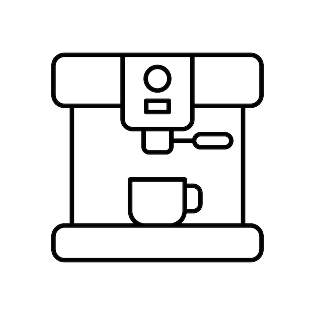 Diseño De Vector De Icono De Cafetera