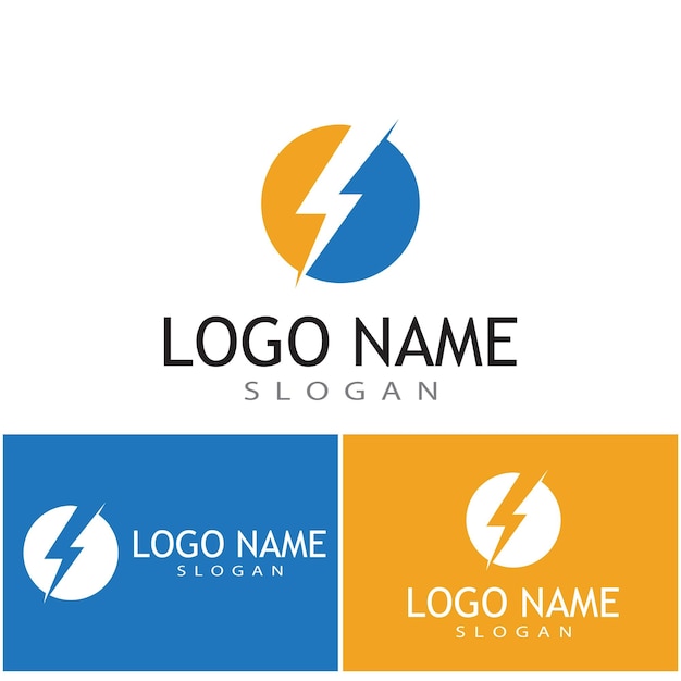 Diseño de vector de icono de energía de logotipo solar