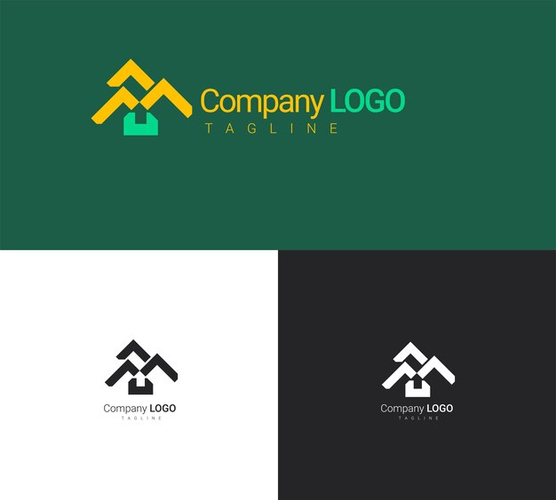Diseño de vector de icono de logotipo de agente de bienes raíces geométrico Alquiler venta de logotipo de vector de bienes raíces