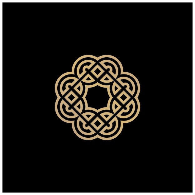 Diseño de vector de icono de logotipo de flor elegante abstracto Símbolo premium creativo universal