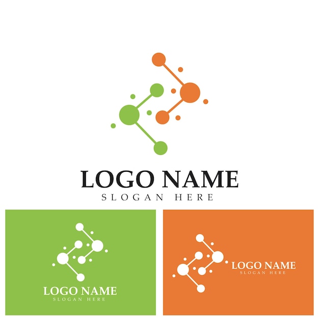 Diseño de vector de icono de logotipo de molécula