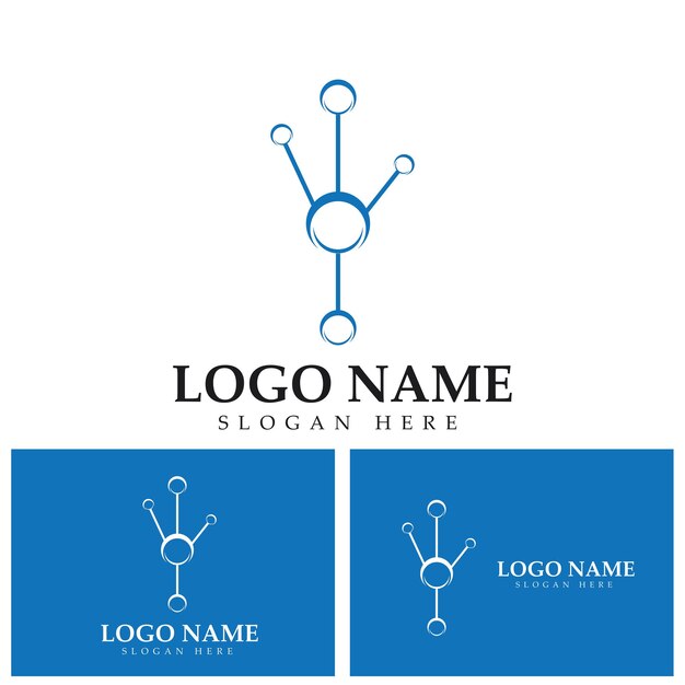 Diseño de vector de icono de logotipo de molécula