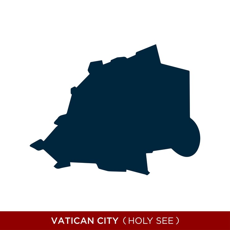 Vector diseño del vector del icono del mapa del país de la ciudad del vaticano