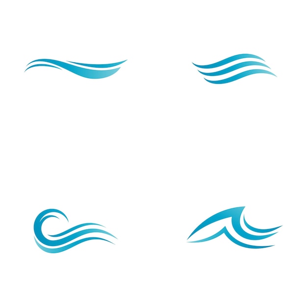 Diseño de vector de icono de onda de agua