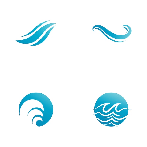 Diseño de vector de icono de onda de agua