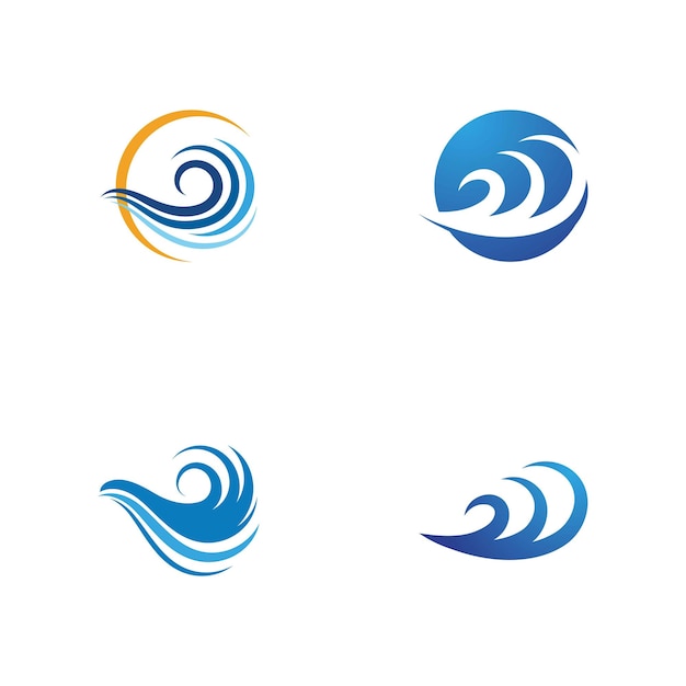 Diseño de vector de icono de onda de agua