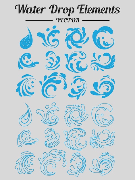 Diseño del vector del icono de salpicaduras de agua
