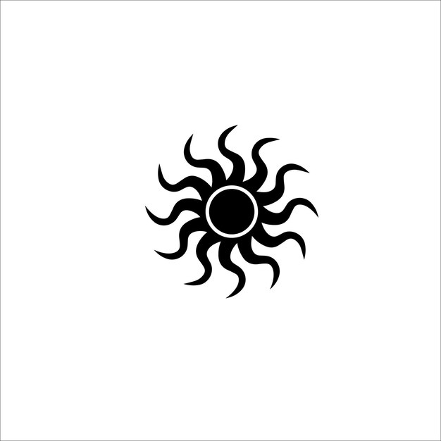 Diseño de vector de icono de sol sobrecalentado.