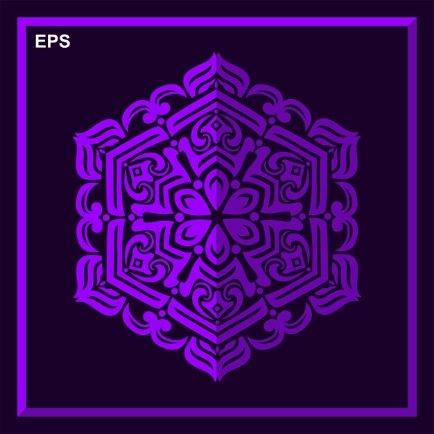 Diseño de vector de ilustración de arte mandala moderno Vector Premium