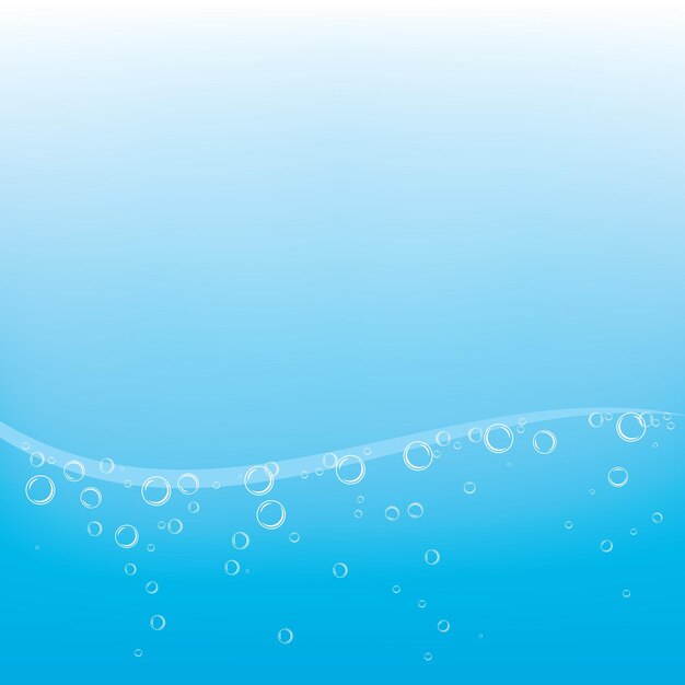 Diseño de vector de ilustración de burbuja de agua realista natural