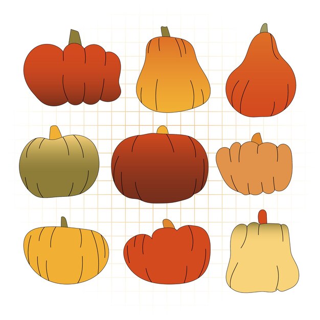 Diseño de vector de ilustración de calabazas de Halloween