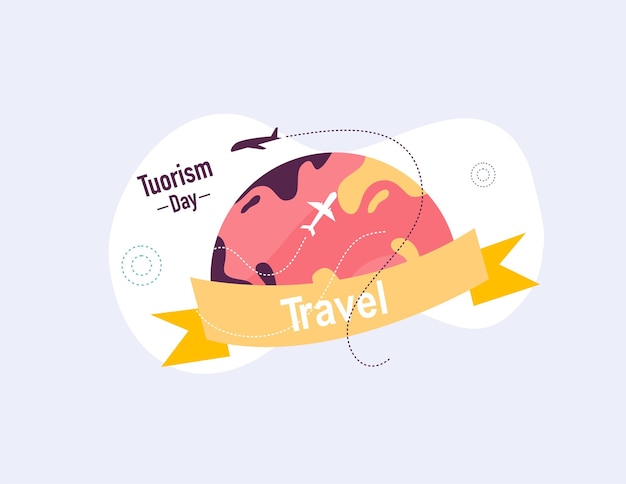 Diseño de vector de ilustración de día de turismo para vector de evento de turismo