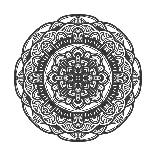 Diseño de vector de ilustración de flor de mandala