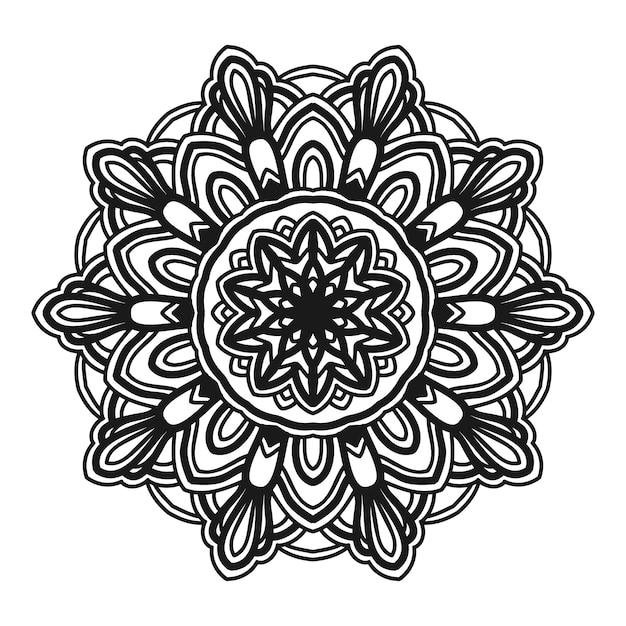 Diseño de vector de ilustración de flor de Mandala