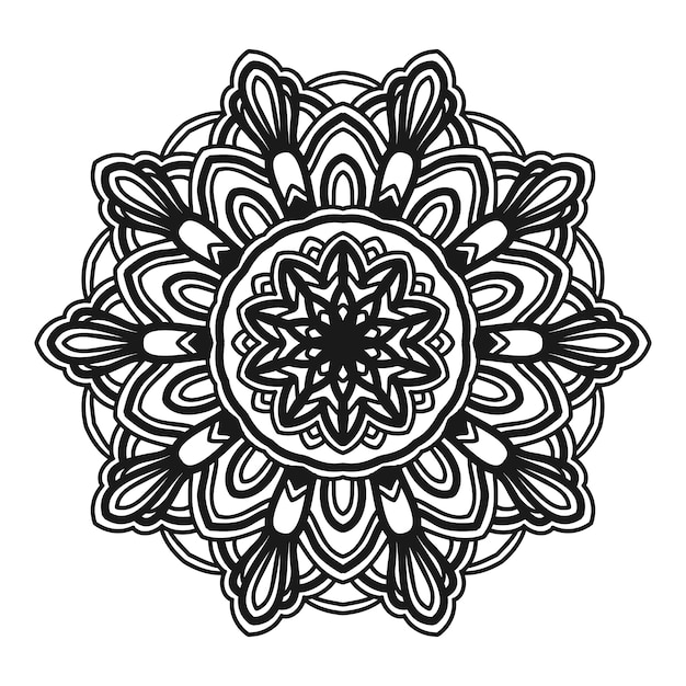 Diseño de vector de ilustración de flor de mandala