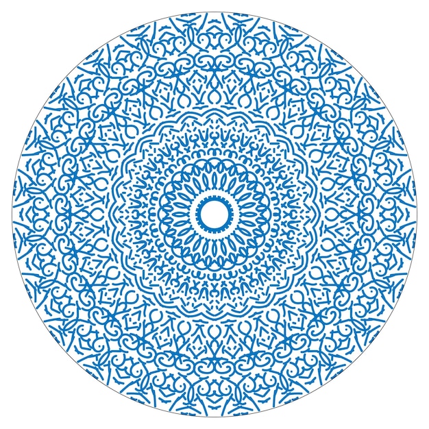 Diseño de vector de ilustración de flor de Mandala