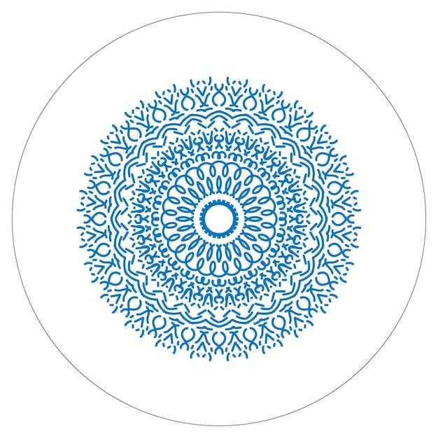 Diseño de vector de ilustración de flor de Mandala