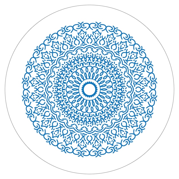 Diseño de vector de ilustración de flor de Mandala