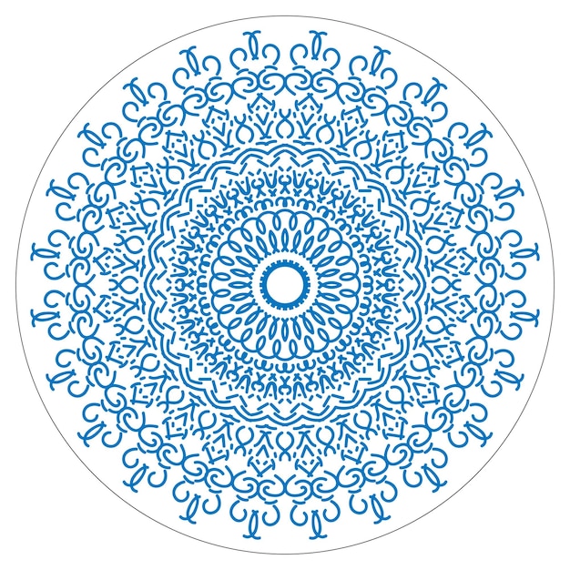 Diseño de vector de ilustración de flor de Mandala