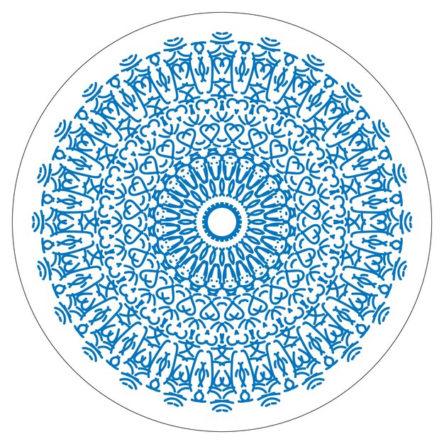 Diseño de vector de ilustración de flor de Mandala