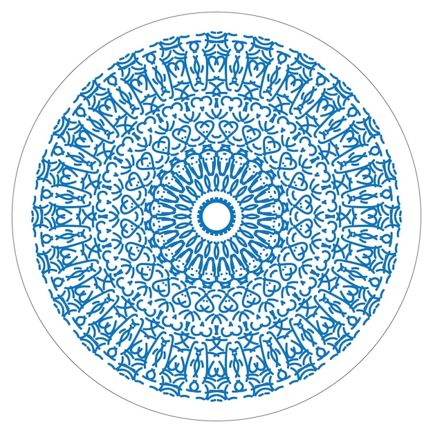 Diseño de vector de ilustración de flor de Mandala