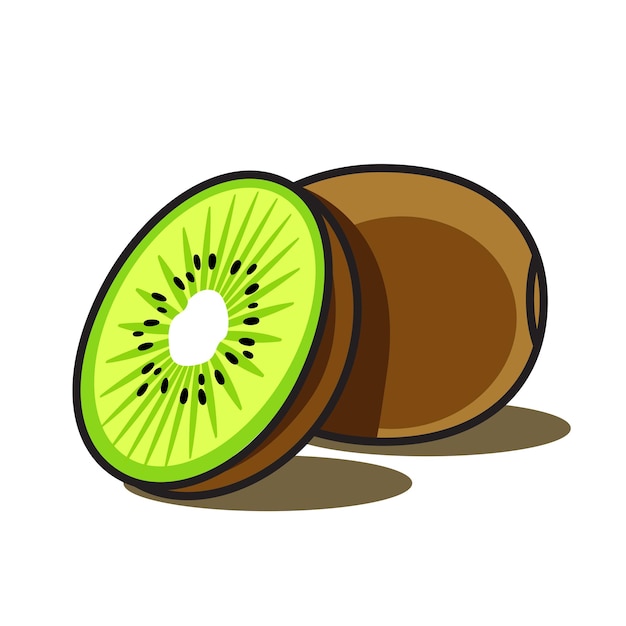 Diseño de vector de ilustración de fruta de kiwi