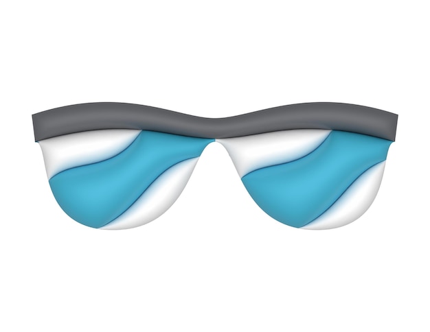 Diseño de vector de ilustración de gafas de sol 3d