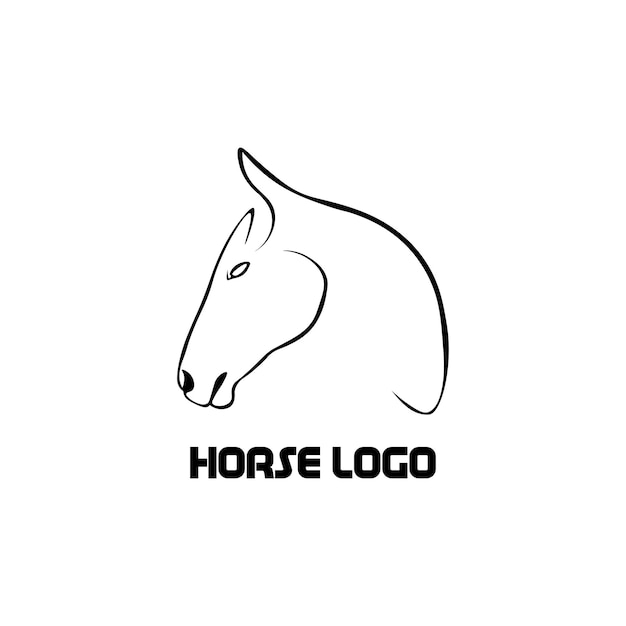 Diseño de vector de ilustración de logotipo de caballo