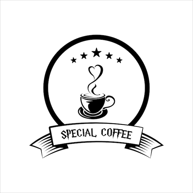 Diseño de vector de ilustración de logotipo de café especial