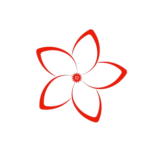 Diseño de vector de ilustración de logotipo de flor