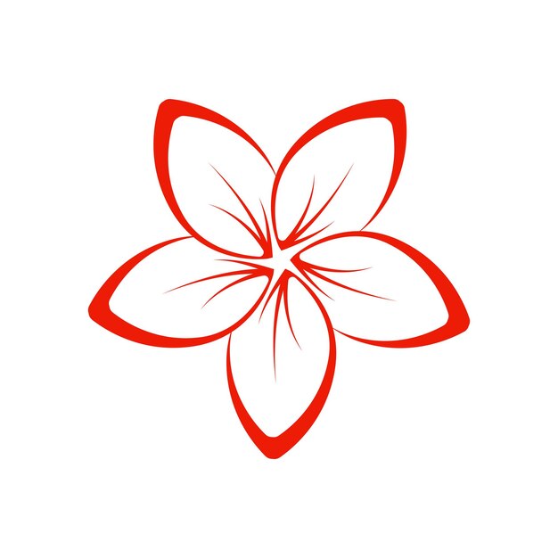 Diseño de vector de ilustración de logotipo de flor